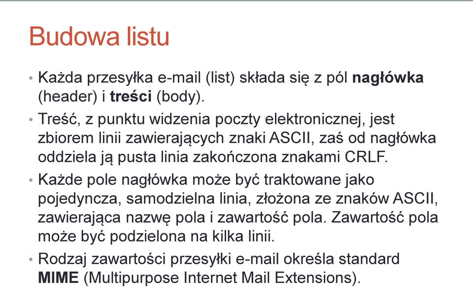 zakończona znakami CRLF.