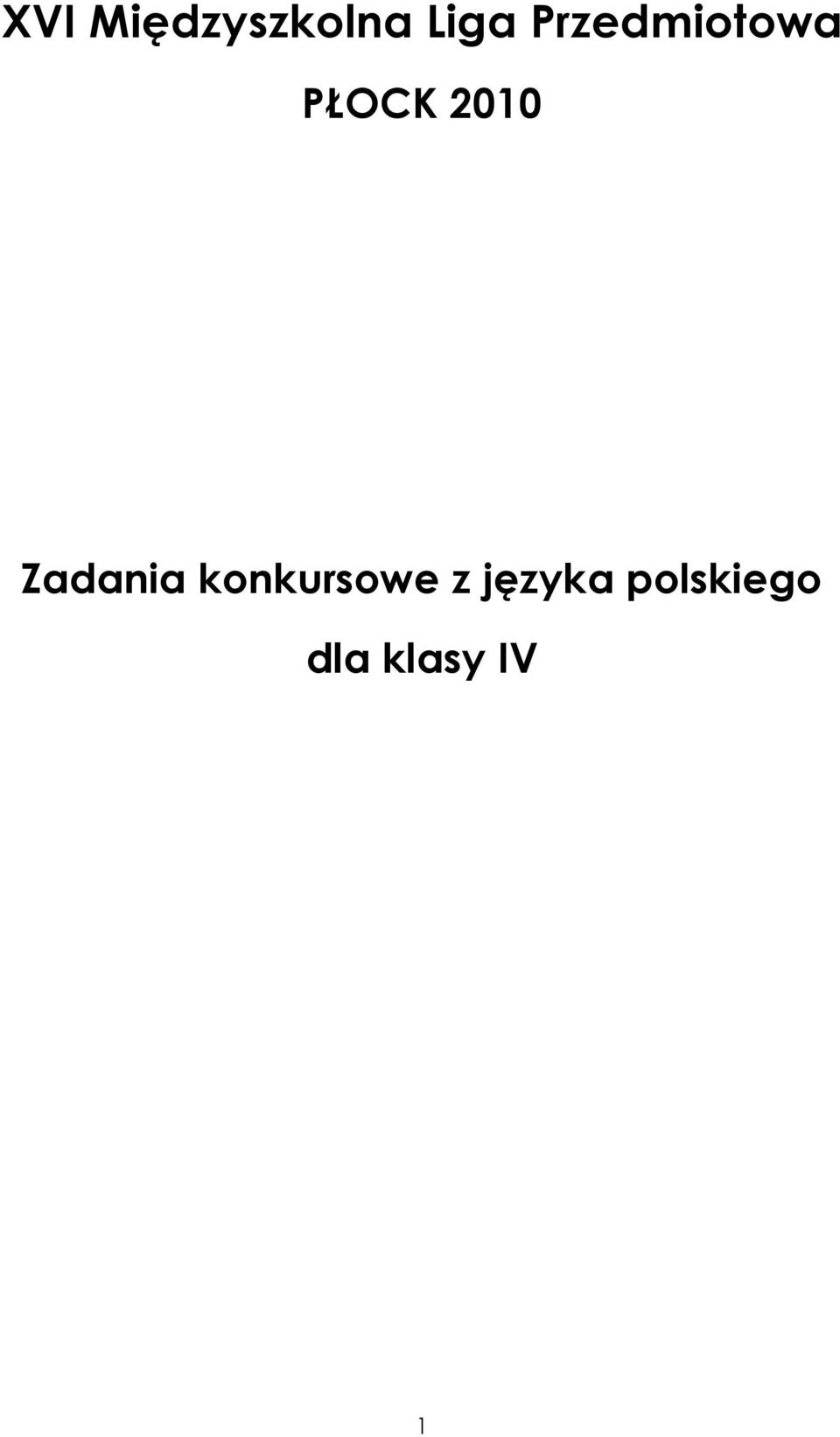 Zadania konkursowe z