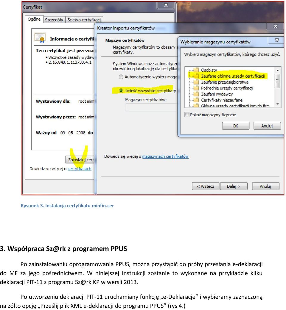 e-deklaracji do MF za jego pośrednictwem.