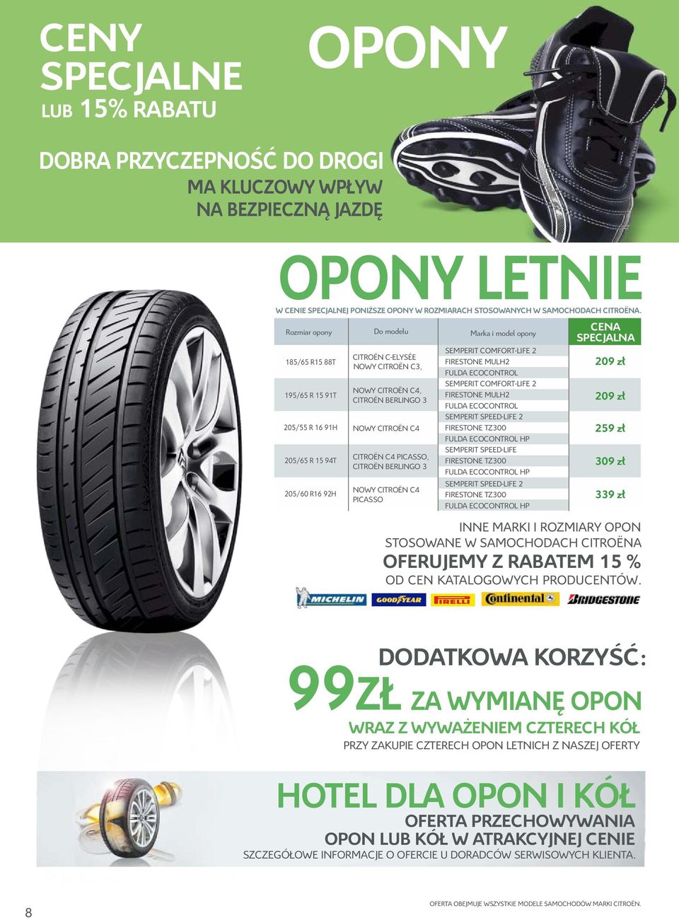 205/55 R 16 91H NOWY CITROËN C4 FIRESTONE TZ300 259 zł 205/60 R16 92H NOWY CITROËN C4 PICASSO SEMPERIT COMFORT-LIFE 2 FIRESTONE MULH2 FULDA ECOCONTROL SEMPERIT COMFORT-LIFE 2 FIRESTONE MULH2 FULDA