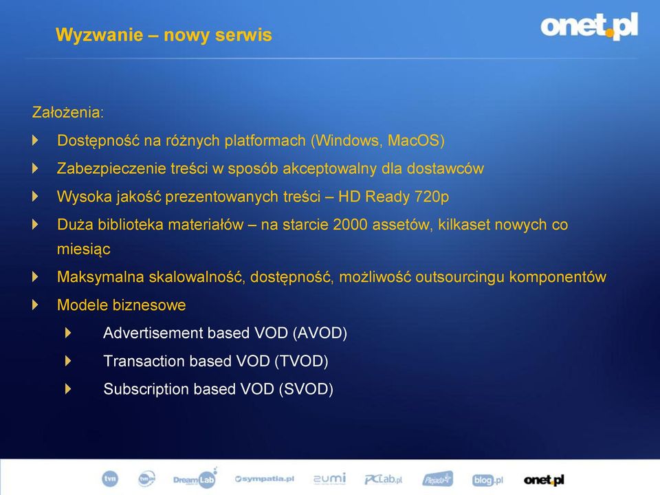 na starcie 2000 assetów, kilkaset nowych co miesiąc Maksymalna skalowalność, dostępność, możliwość outsourcingu