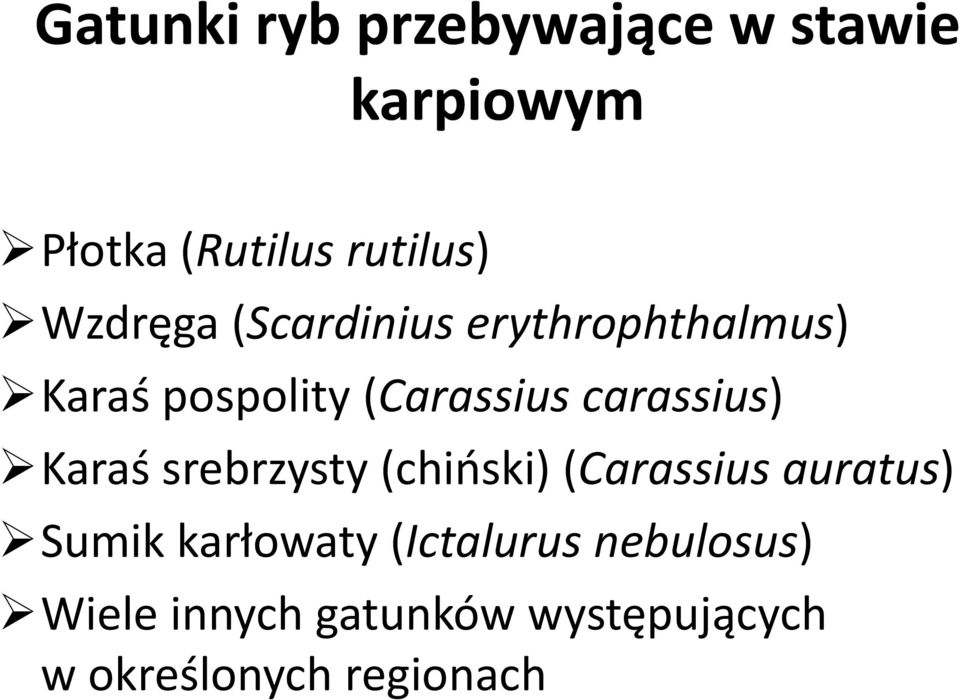 carassius) ) Karaś srebrzysty y( (chiński) (Carassius auratus) ) Sumik