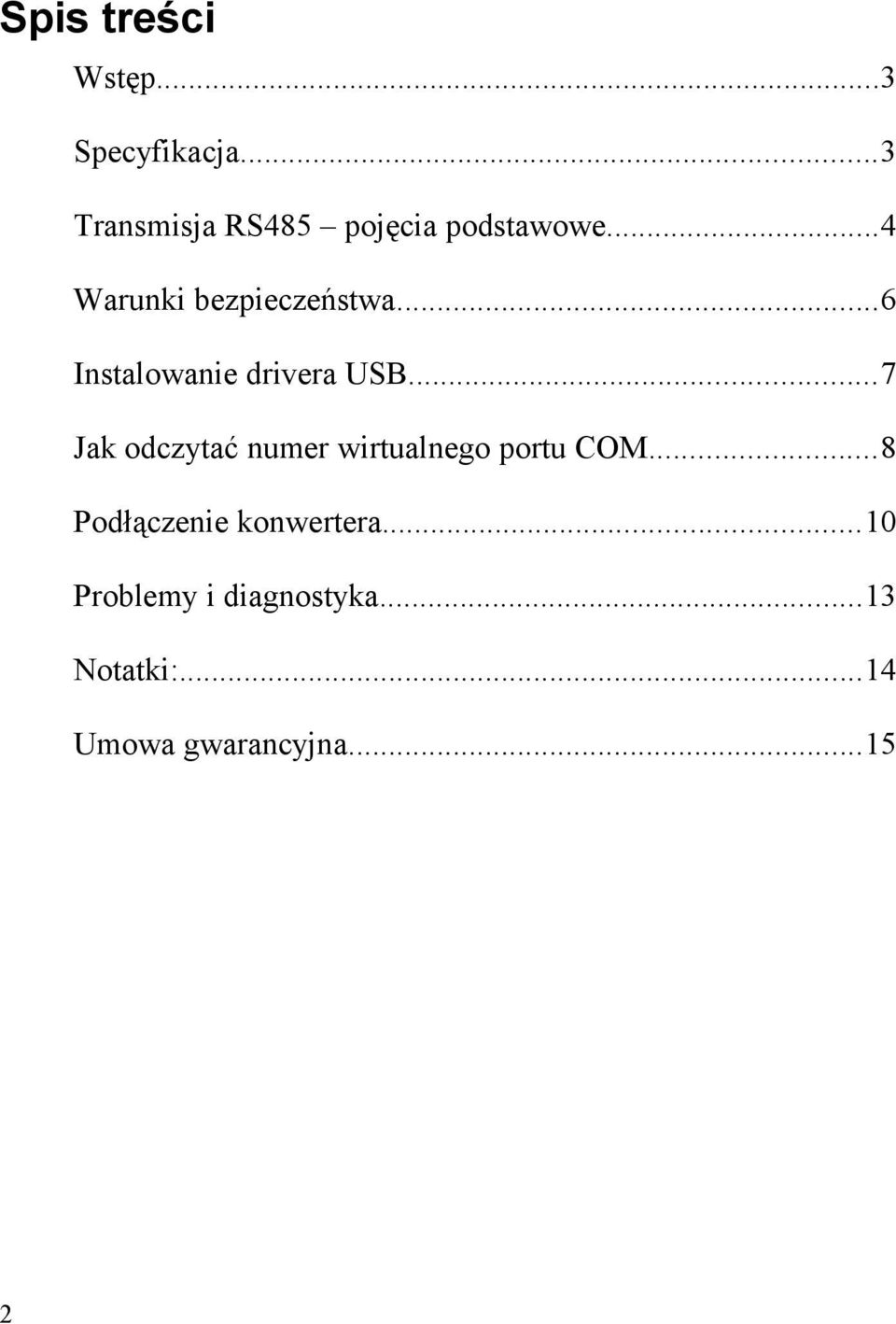 ..6 Instalowanie drivera USB.