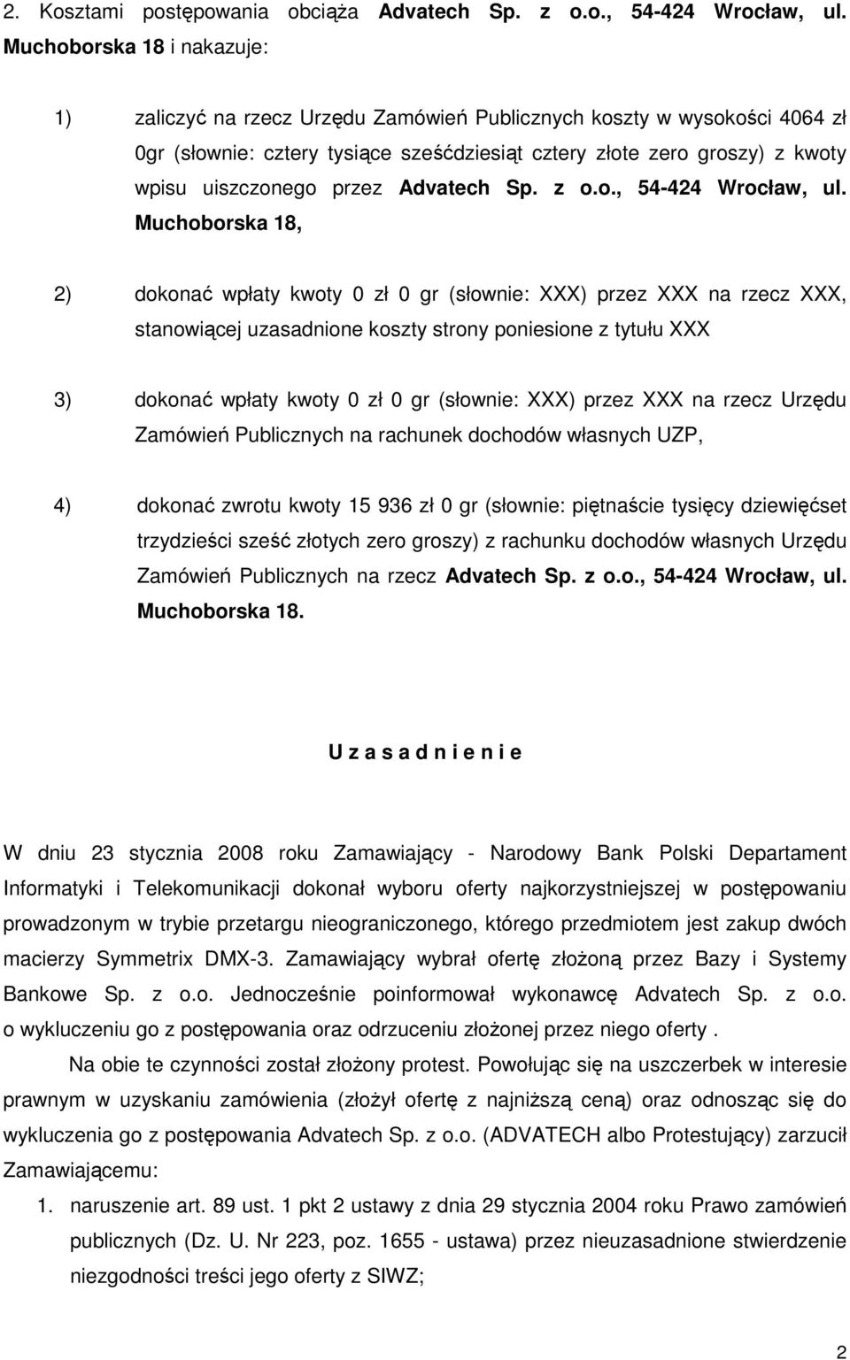 przez Advatech Sp. z o.o., 54-424 Wrocław, ul.