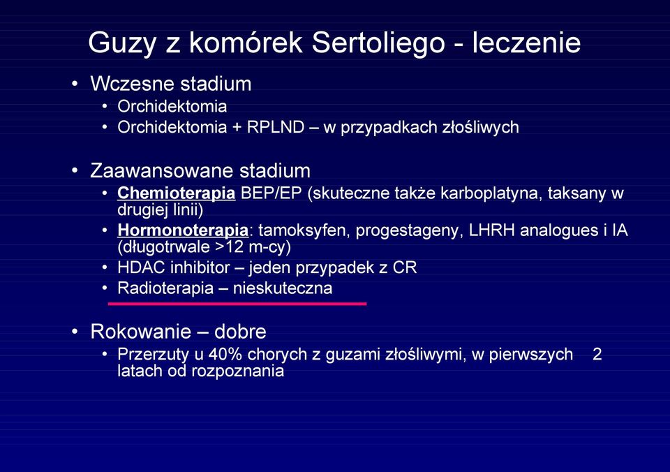 tamoksyfen, progestageny, LHRH analogues i IA (długotrwale >12 m-cy) HDAC inhibitor jeden przypadek z CR