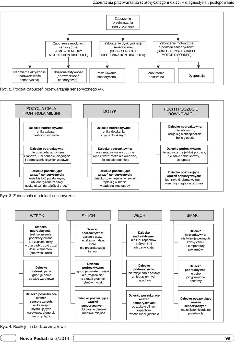 Podział zaburzeń przetwarzania sensorycznego (4). Ryc.
