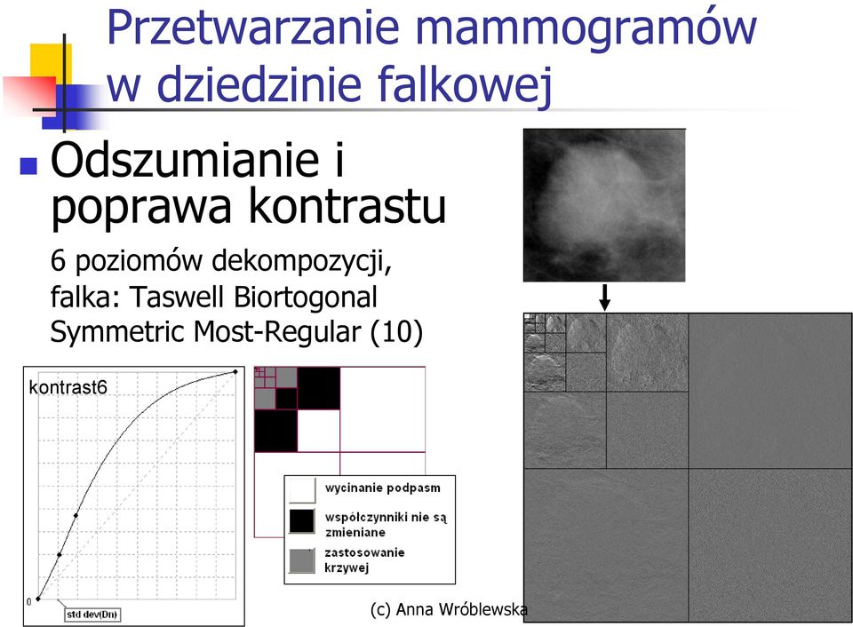 poziomów dekompozycji, falka: Taswell