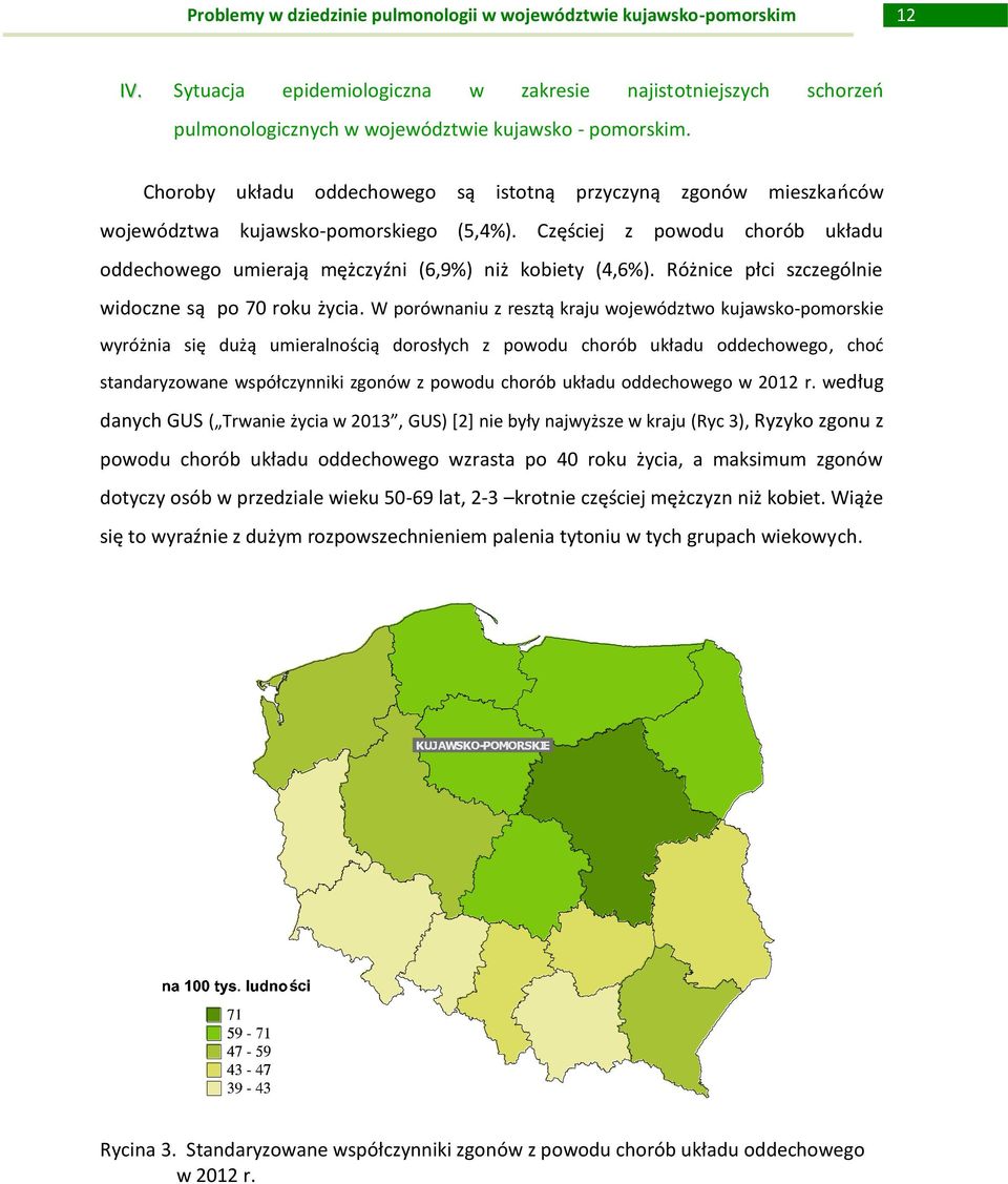 Różnice płci szczególnie widoczne są po 70 roku życia.