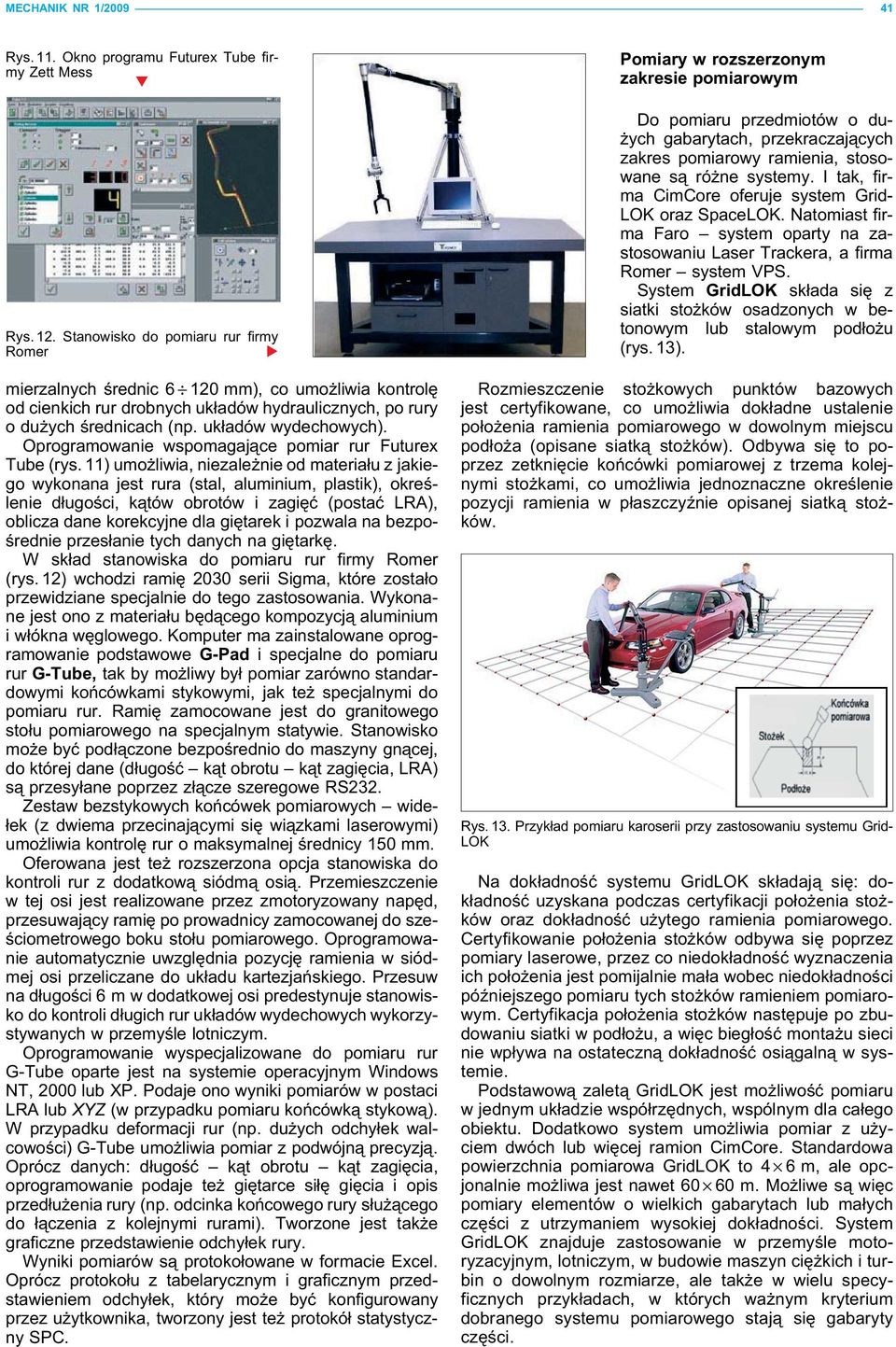 Oprogramowanie wspomagające pomiar rur Futurex Tube (rys.