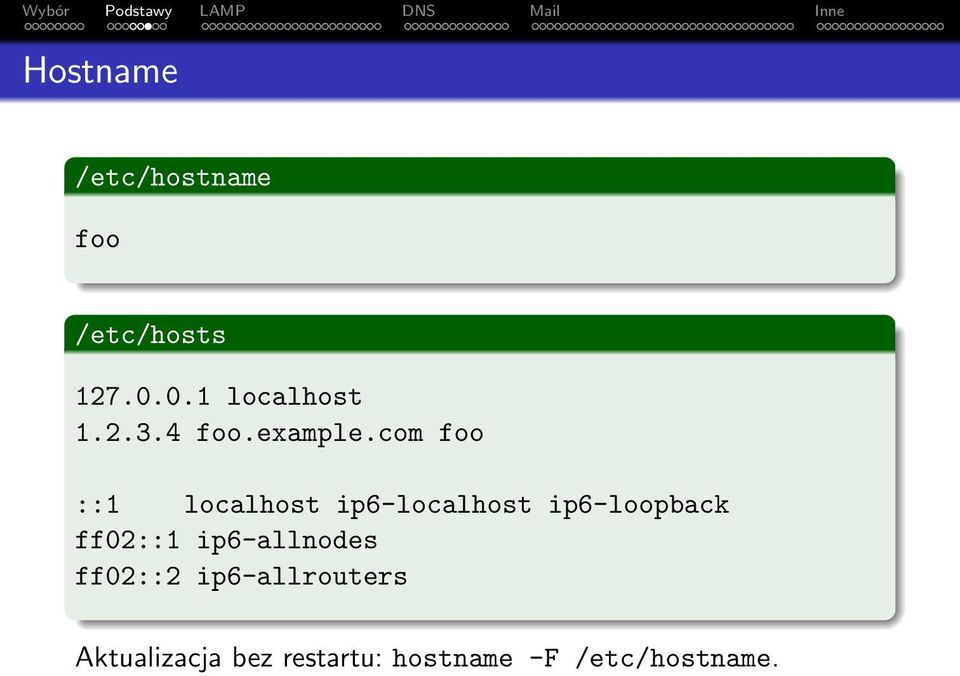 com foo ::1 localhost ip6-localhost ip6-loopback