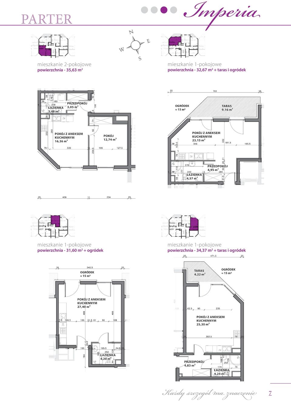 powierzchnia - 31,60 m 2 + ogródek powierzchnia