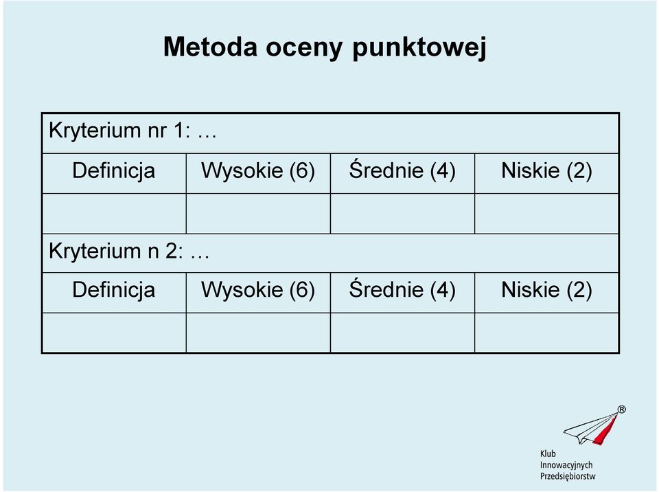 (4) Niskie (2) Kryterium n 2: