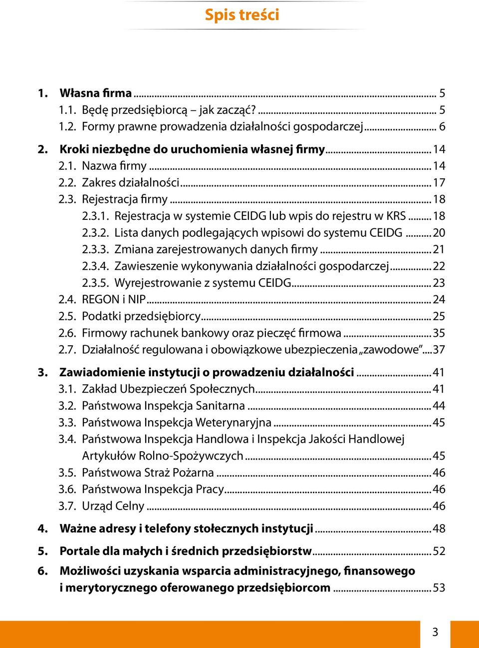 ..21 2.3.4. Zawieszenie wykonywania działalności gospodarczej...22 2.3.5. Wyrejestrowanie z systemu CEIDG...23 2.4. REGON i NIP...24 2.5. Podatki przedsiębiorcy...25 2.6.