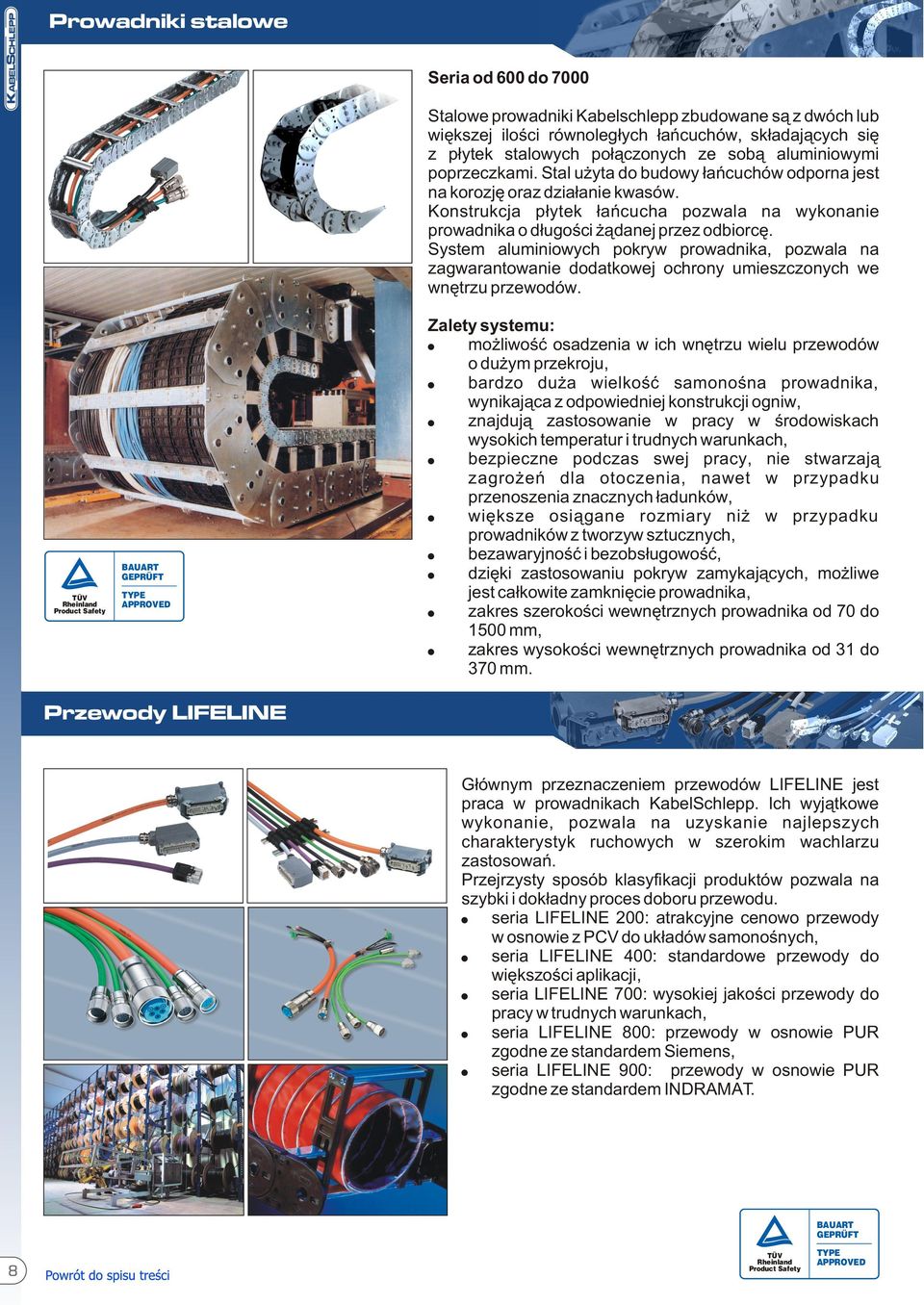 System aluminiowych pokryw prowadnika, pozwala na zagwarantowanie dodatkowej ochrony umieszczonych we wnêtrzu przewodów.