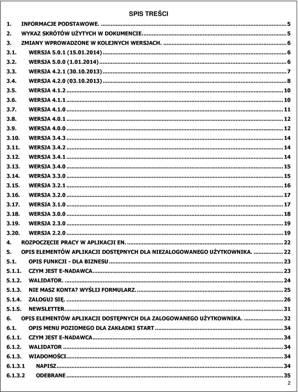 14. WERSJA 3.3.0...15 3.15. WERSJA 3.2.1...16 3.16. WERSJA 3.2.0...17 3.17. WERSJA 3.1.0...17 3.18. WERSJA 3.0.0...18 3.19. WERSJA 2.3.0...19 3.20. WERSJA 2.2.0...19 4.