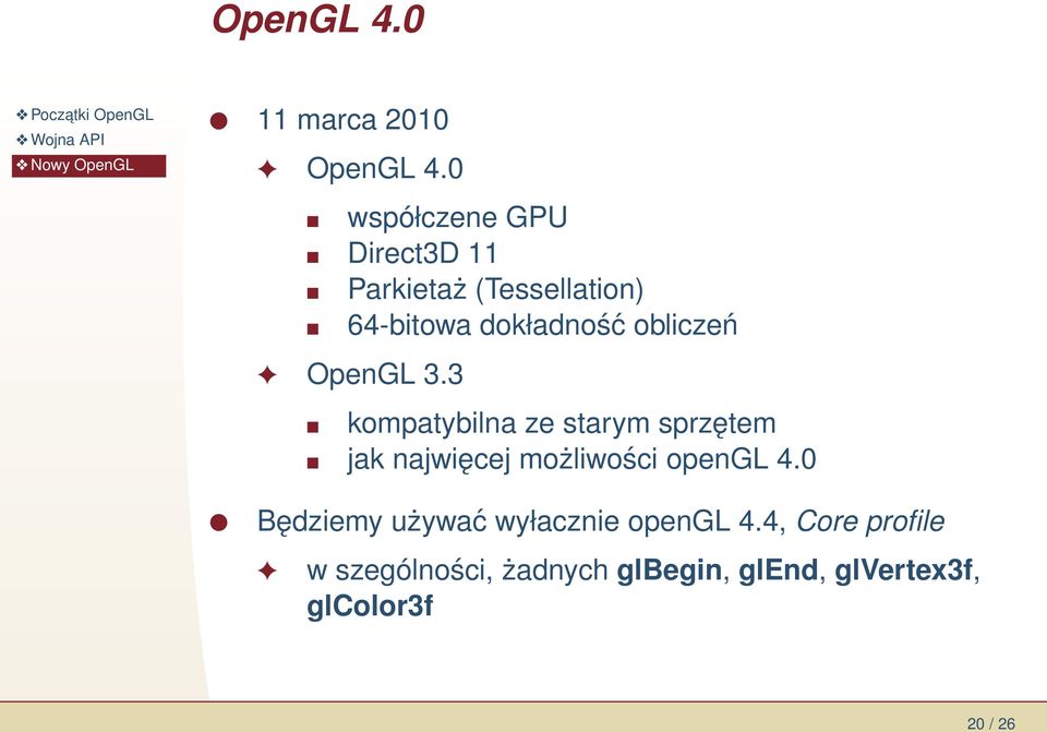 obliczeń OpenGL 3.