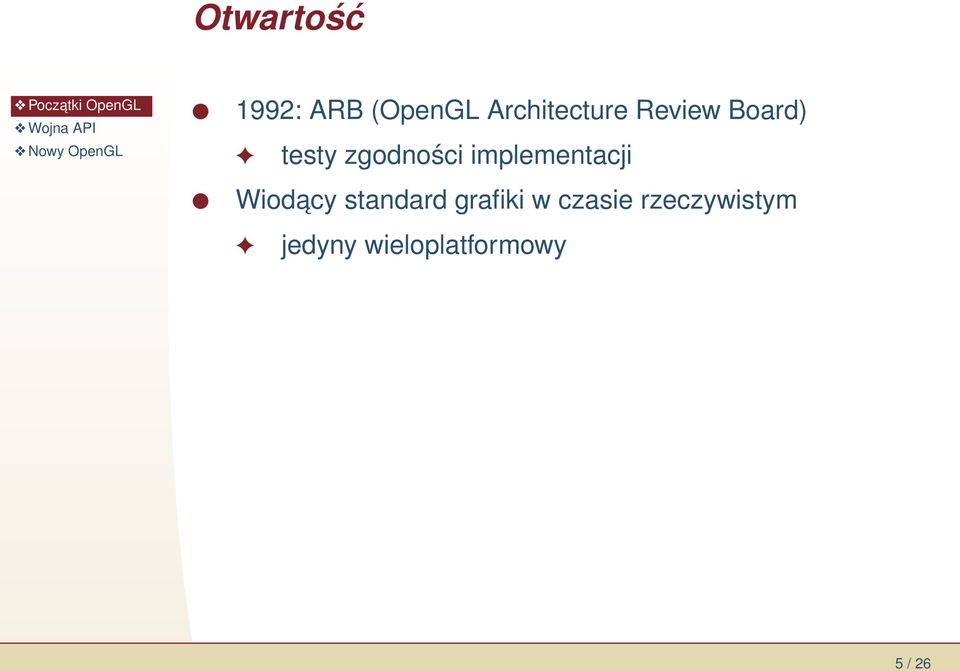 implementacji Wiodacy standard grafiki w