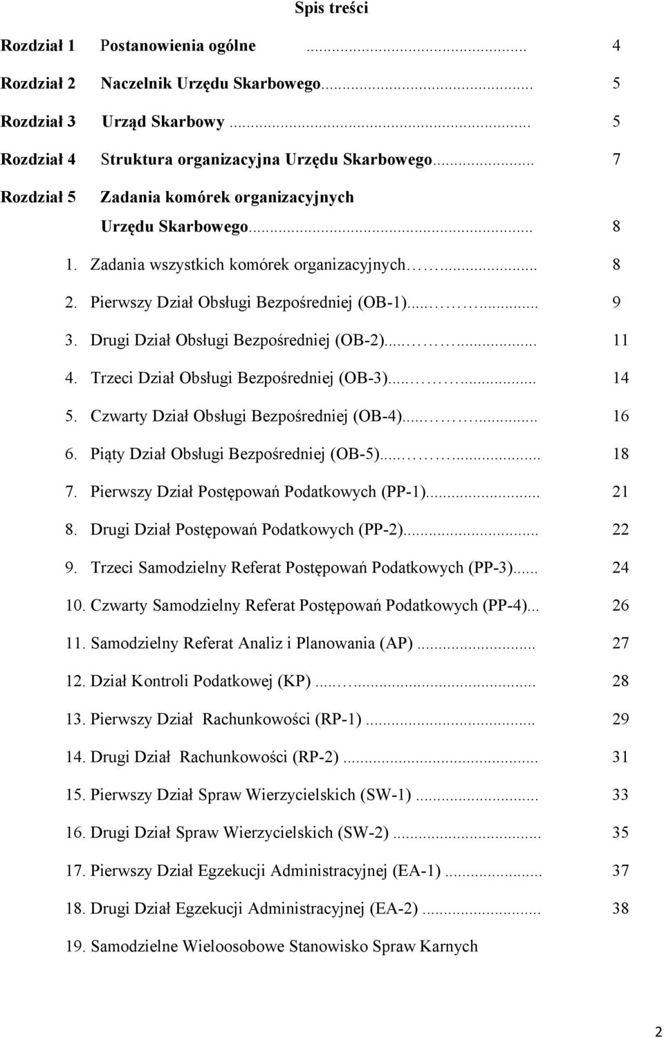 Drugi Dział Obsługi Bezpośredniej (OB-2)...... 11 4. Trzeci Dział Obsługi Bezpośredniej (OB-3)...... 14 5. Czwarty Dział Obsługi Bezpośredniej (OB-4)...... 16 6.