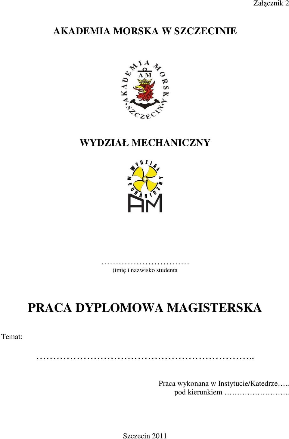 DYPLOMOWA MAGISTERSKA Temat:.