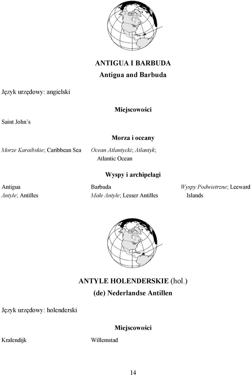 Antilles Barbuda Małe Antyle; Lesser Antilles Wyspy Podwietrzne; Leeward Islands ANTYLE