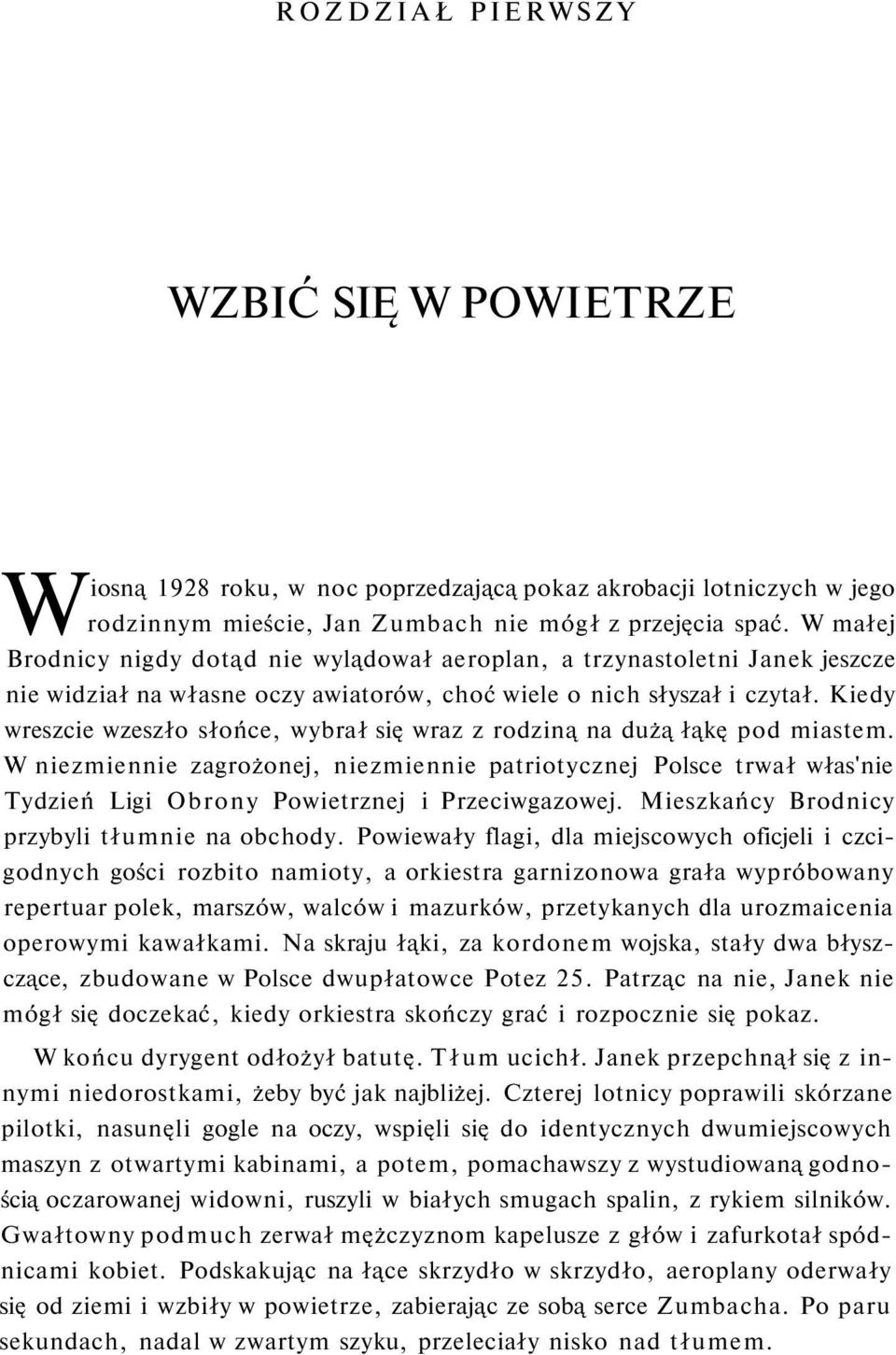 Kiedy wreszcie wzeszło słońce, wybrał się wraz z rodziną na dużą łąkę pod miastem.