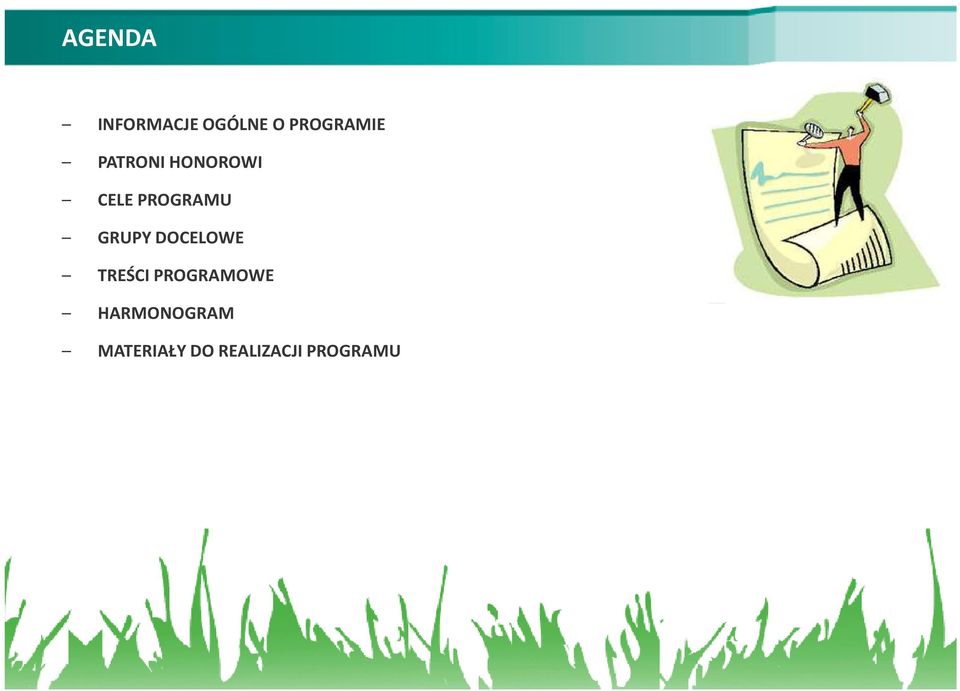 DOCELOWE TREŚCI PROGRAMOWE