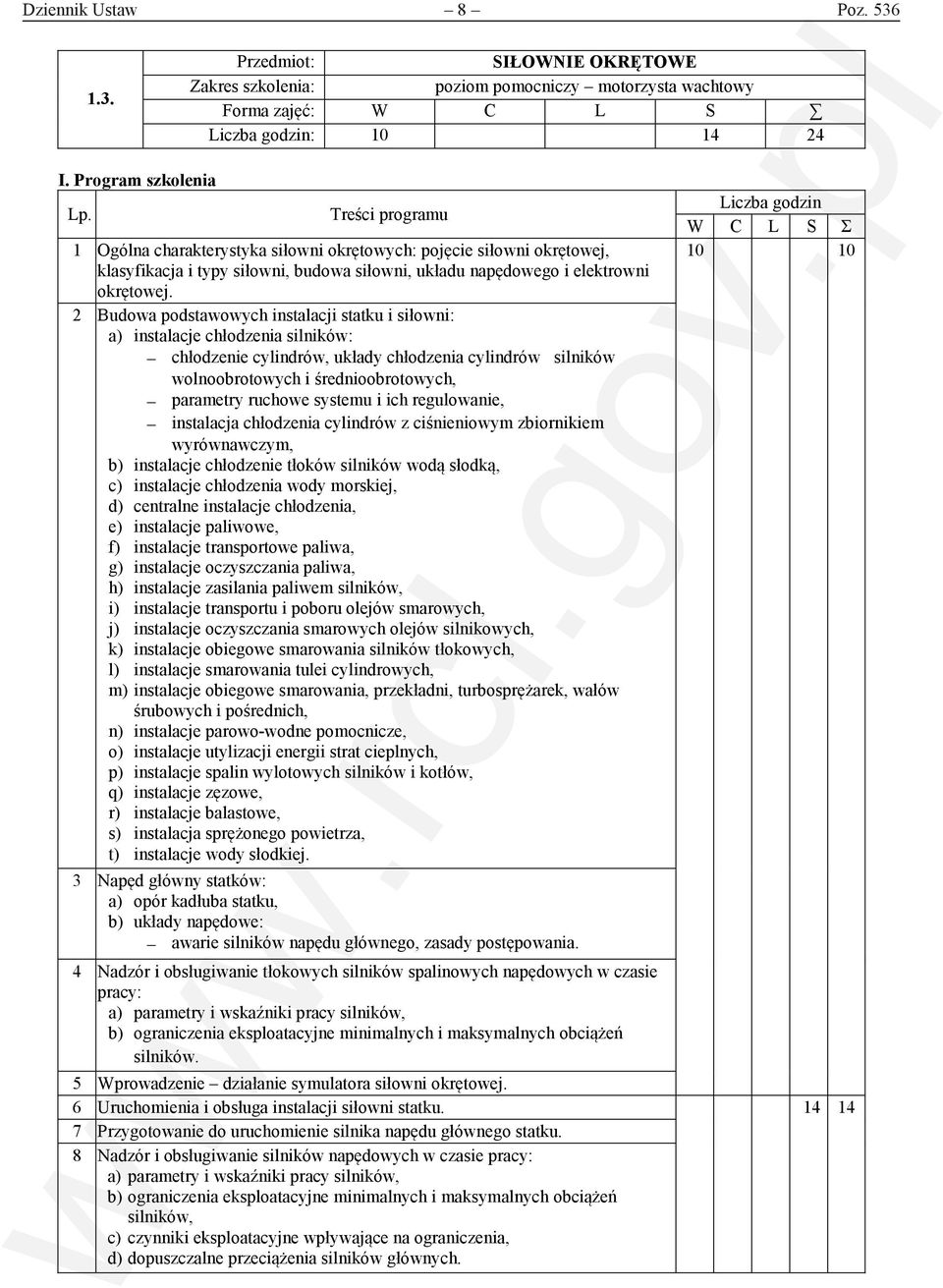 2 Budowa podstawowych instalacji statku i siłowni: a) instalacje chłodzenia silników: chłodzenie cylindrów, układy chłodzenia cylindrów silników wolnoobrotowych i średnioobrotowych, parametry ruchowe