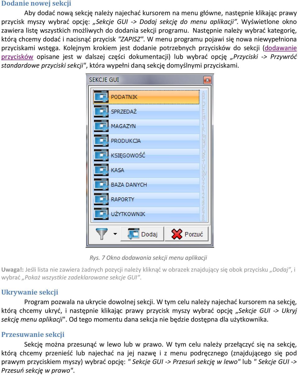 W menu programu pojawi się nowa niewypełniona przyciskami wstęga.