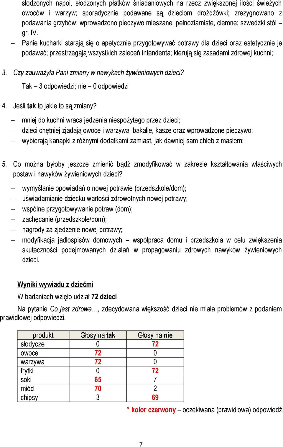 Panie kucharki starają się o apetycznie przygotowywać potrawy dla dzieci oraz estetycznie je podawać; przestrzegają wszystkich zaleceń intendenta; kierują się zasadami zdrowej kuchni; 3.