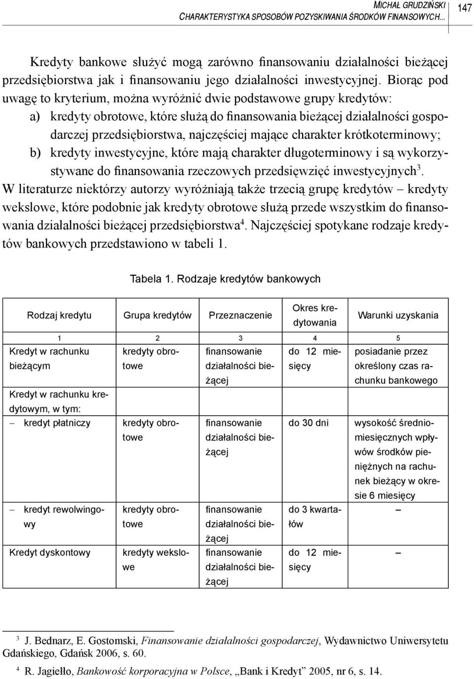 Biorąc pod uwagę to kryterium, można wyróżnić dwie podstawowe grupy kredytów: a) kredyty obrotowe, które służą do finansowania bieżącej działalności gospodarczej przedsiębiorstwa, najczęściej mające