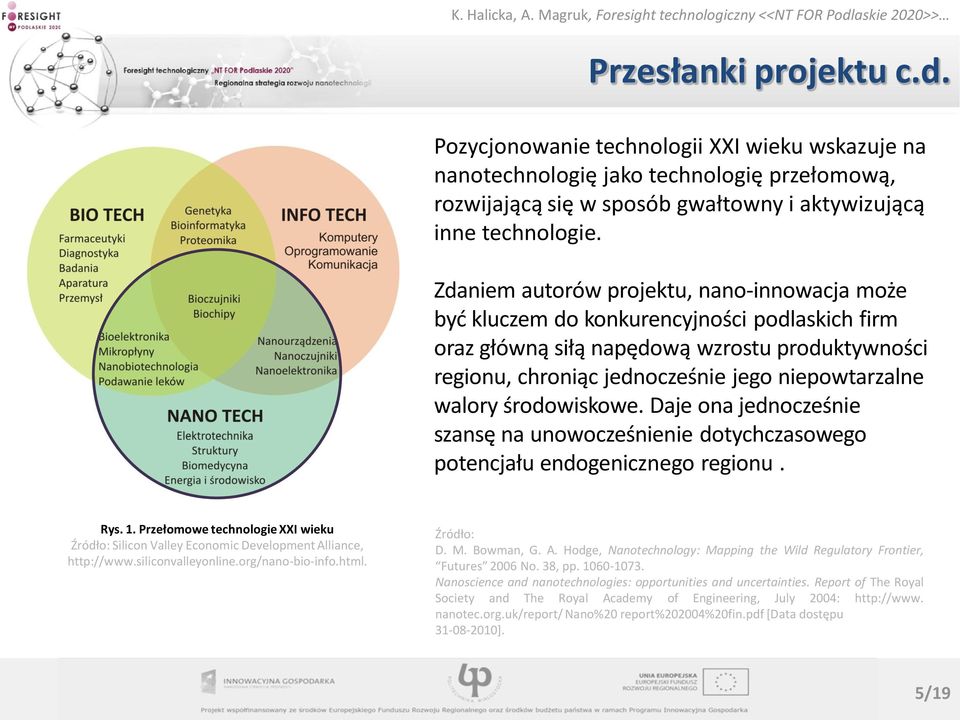 walory środowiskowe. Daje ona jednocześnie szansę na unowocześnienie dotychczasowego potencjału endogenicznego regionu. Rys. 1.