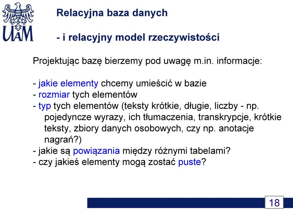 krótkie, długie, liczby - np.