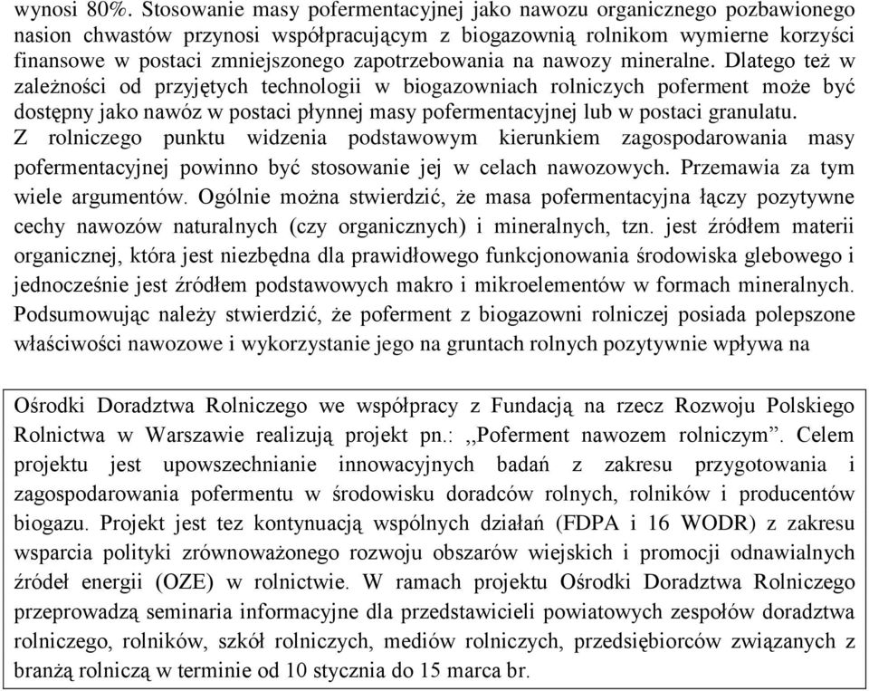 zapotrzebowania na nawozy mineralne.