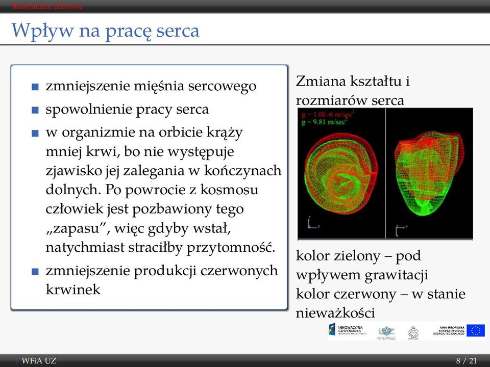 Po powrocie z kosmosu człowiek jest pozbawiony tego zapasu, więc gdyby wstał, natychmiast straciłby przytomność.