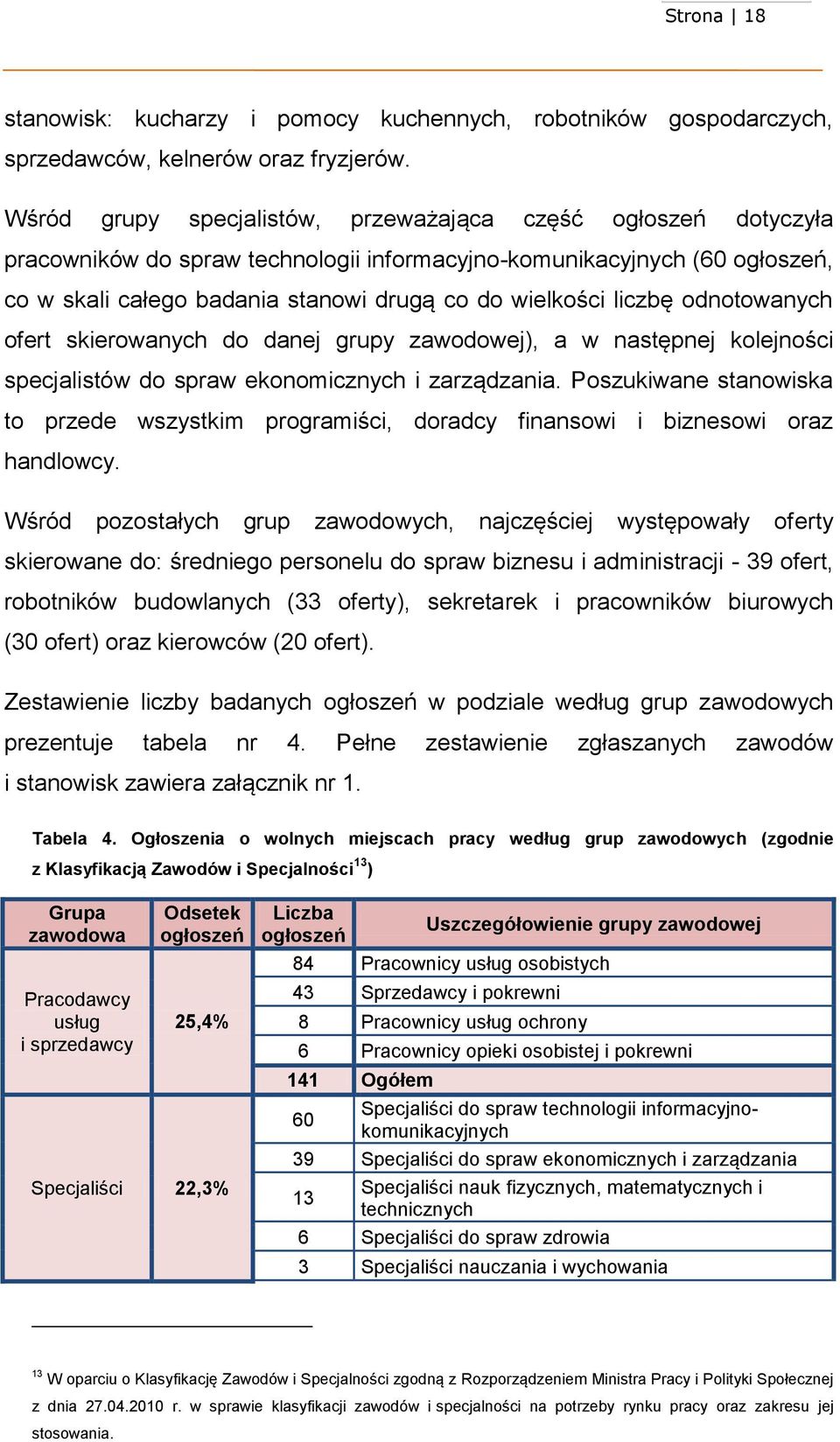 liczbę odnotowanych ofert skierowanych do danej grupy zawodowej), a w następnej kolejności specjalistów do spraw ekonomicznych i zarządzania.