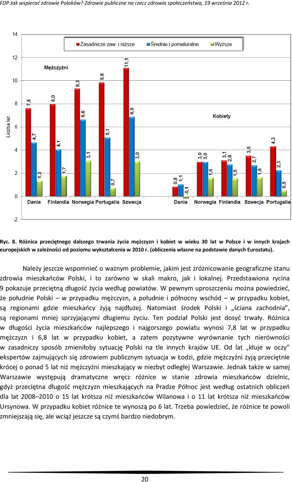 Należy jeszcze wspomnieć o ważnym problemie, jakim jest zróżnicowanie geograficzne stanu zdrowia mieszkańców Polski, i to zarówno w skali makro, jak i lokalnej.