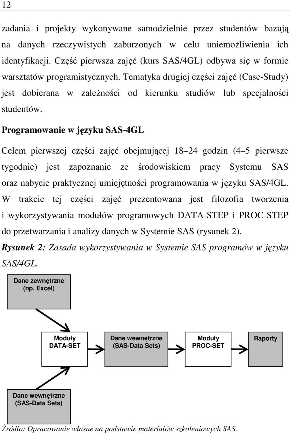 Tematyka drugiej części zajęć (Case-Study) jest dobierana w zaleŝności od kierunku studiów lub specjalności studentów.