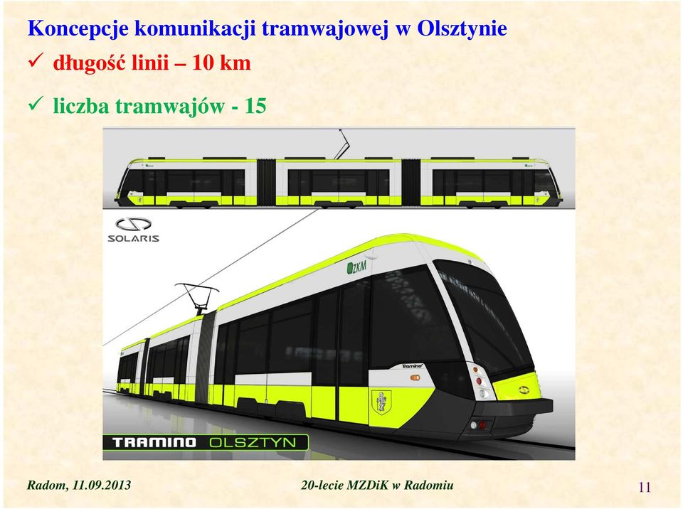 liczba tramwajów - 15 Radom, 11.