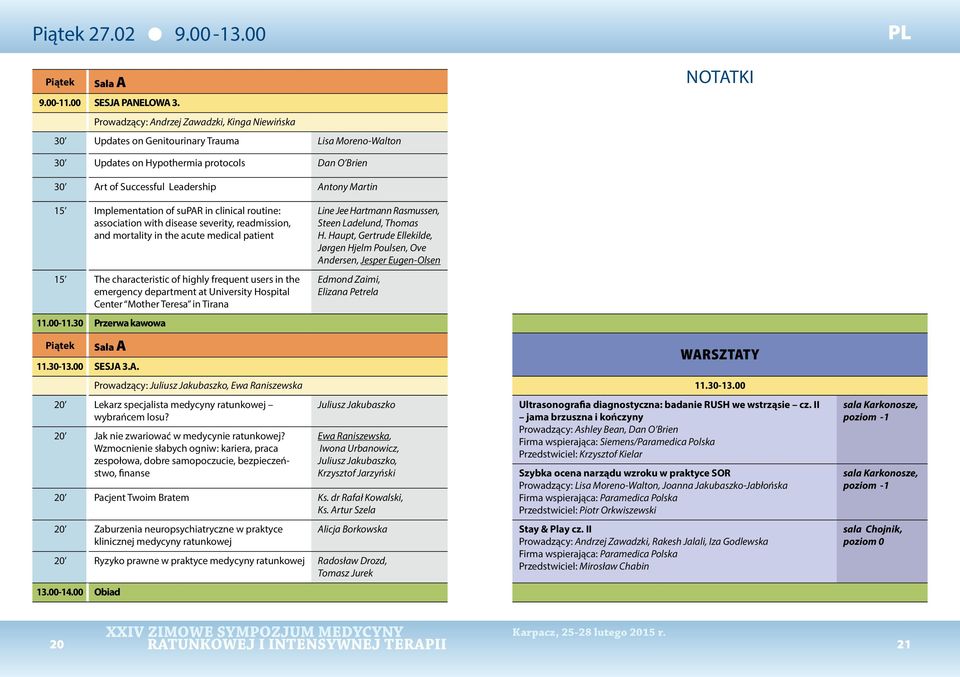 Implementation of supar in clinical routine: association with disease severity, readmission, and mortality in the acute medical patient 15 The characteristic of highly frequent users in the emergency