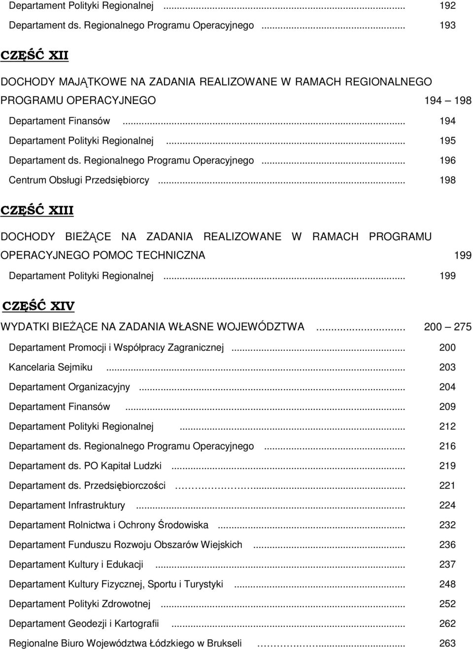 Regionalnego Programu Operacyjnego... 196 Centrum Obsługi Przedsiębiorcy.