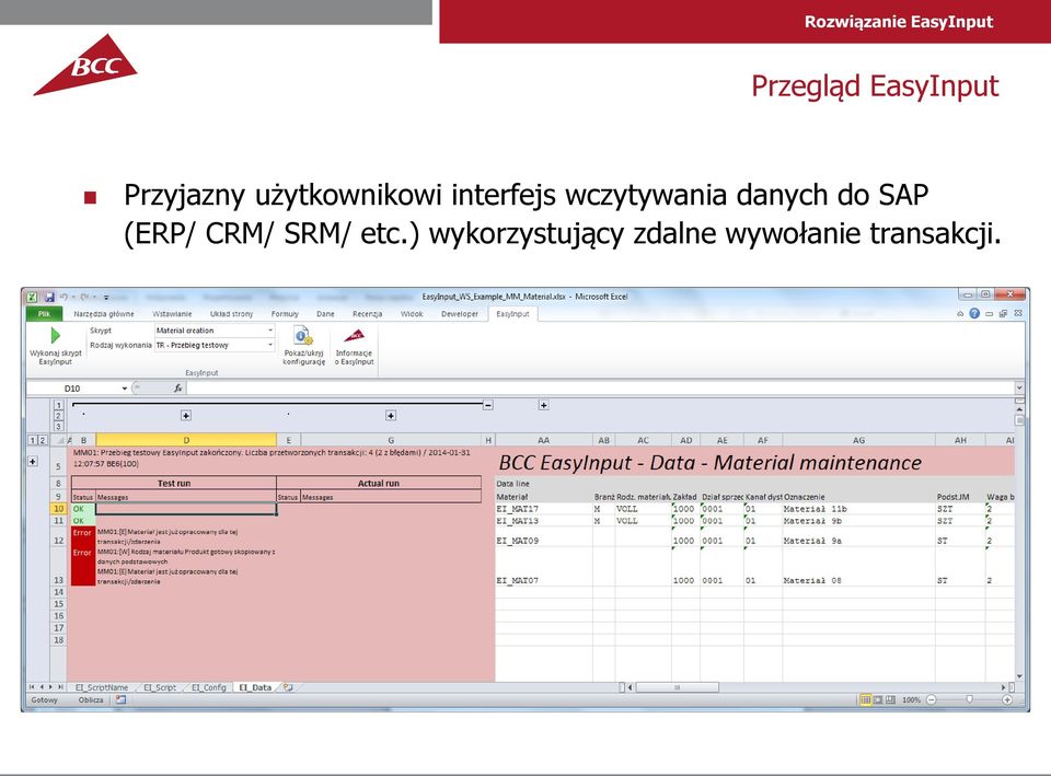 danych do SAP (ERP/ CRM/ SRM/ etc.