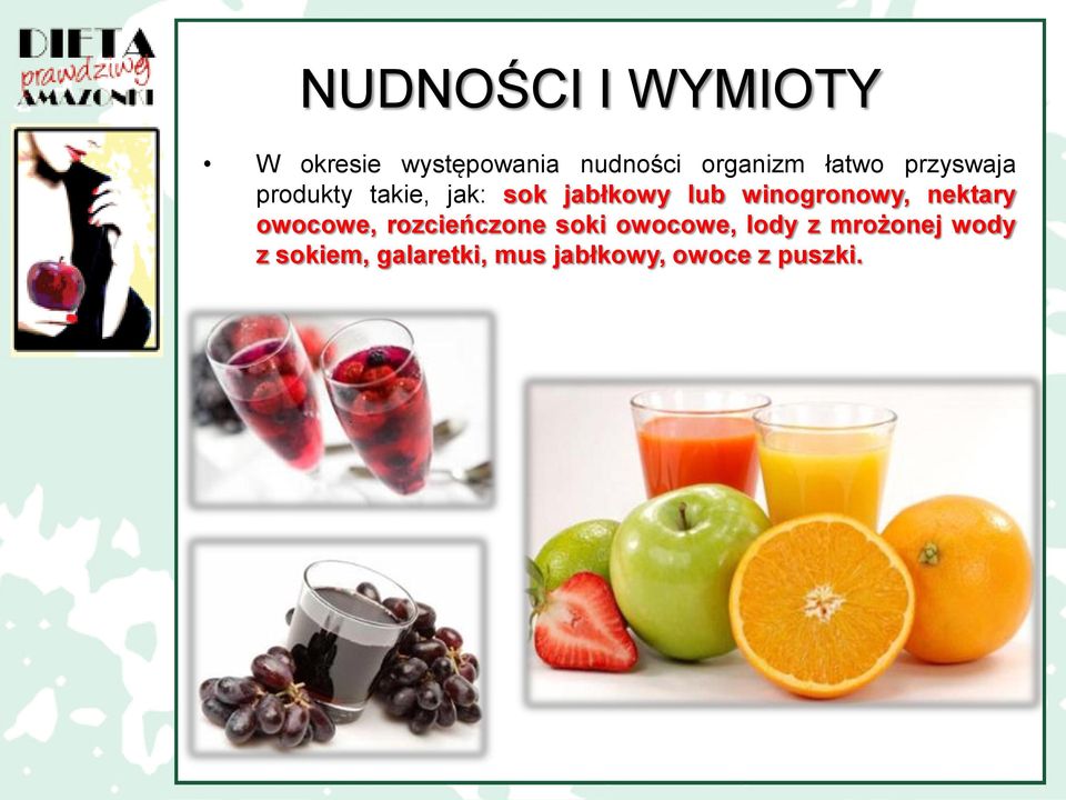 winogronowy, nektary owocowe, rozcieńczone soki owocowe,