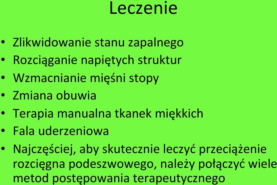 Fala uderzeniowa Najczęściej, aby skutecznie leczyć przeciążenie