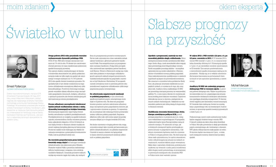 W przeszłości pracował jako analityk rynków finansowych w Banku Handlowym, jako researcher w Instytucie Cykli Koniunkturalnych na Uniwersytecie w Hamburgu oraz w Banku Centralnym Niemiec we