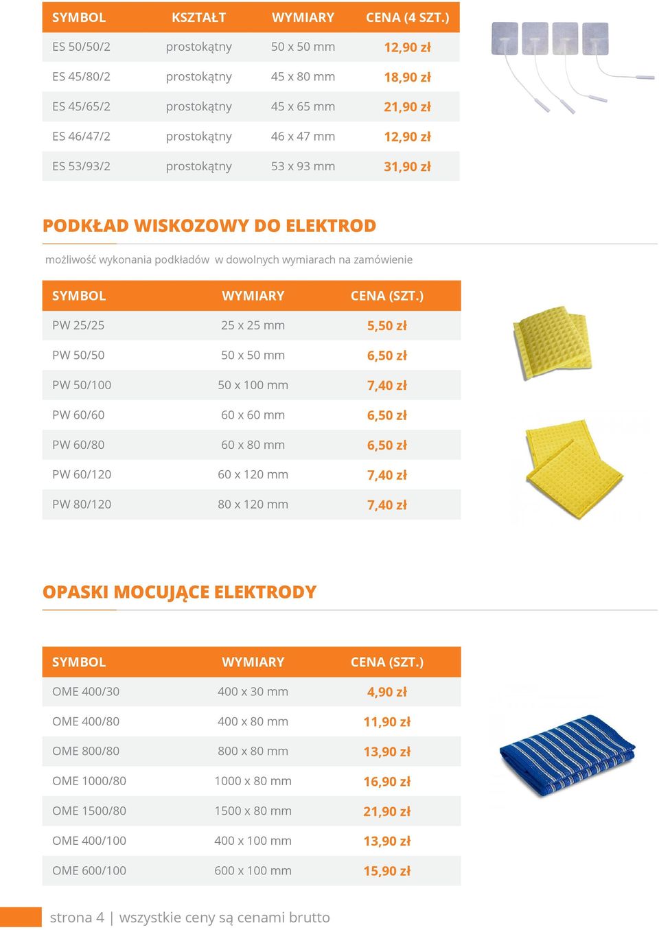 x 93 mm 31,90 zł PODKŁAD WISKOZOWY DO ELEKTROD możliwość wykonania podkładów w dowolnych wymiarach na zamówienie SYMBOL WYMIARY PW 25/25 25 x 25 mm 5,50 zł PW 50/50 50 x 50 mm 6,50 zł PW 50/100 50 x