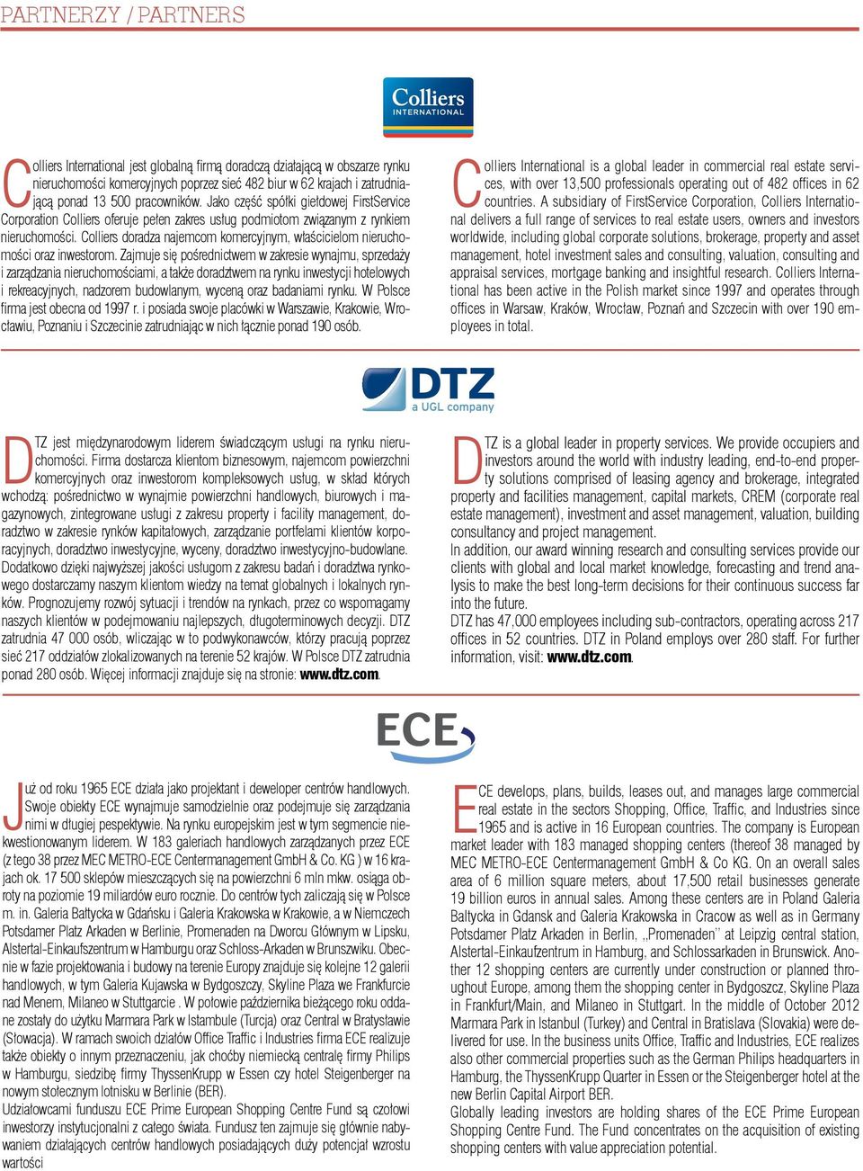 Colliers doradza najemcom komercyjnym, właścicielom nieruchomości oraz inwestorom.