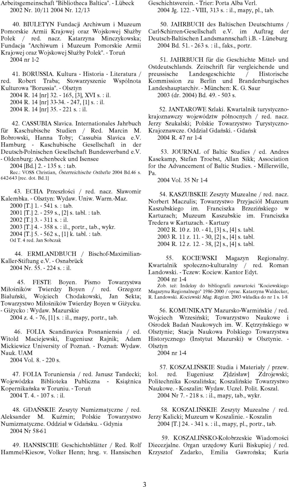 Robert Traba; Stowarzyszenie Wspólnota Kulturowa "Borussia". - Olsztyn 2004 R. 14 [nr] 32. - 165, [3], XVI s. : il. 2004 R. 14 [nr] 33-34. - 247, [1] s. : il. 2004 R. 14 [nr] 35. - 221 s. : il. 42.