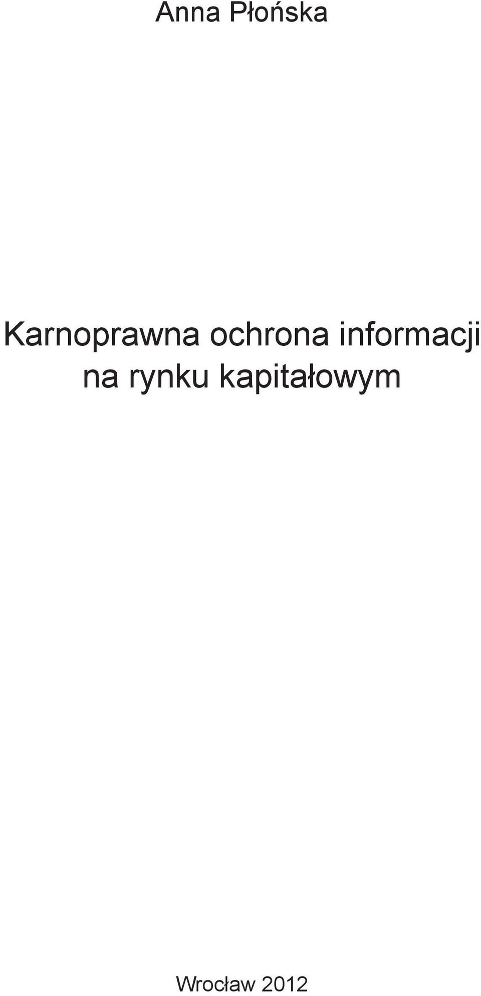 informacji na rynku