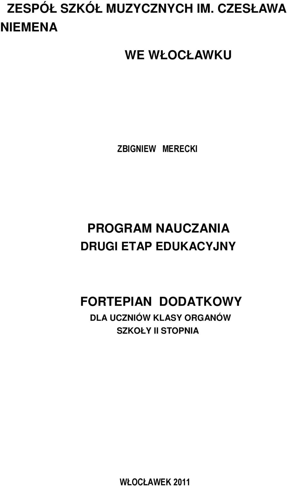 PROGRAM NAUCZANIA DRUGI ETAP EDUKACYJNY