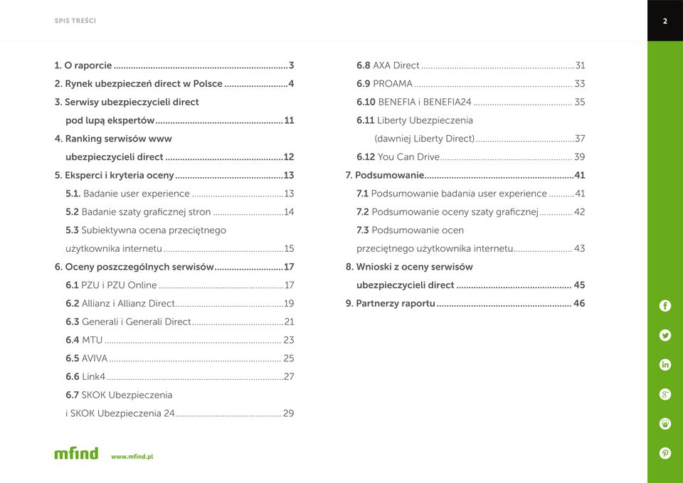 ..13 7.1 Podsumowanie badania user experience...41 5.2 Badanie szaty graficznej stron...14 7.2 Podsumowanie oceny szaty graficznej... 42 5.3 Subiektywna ocena przeciętnego 7.